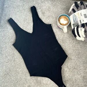 Abercrombie & Fitch Black V-neck Bodysuit